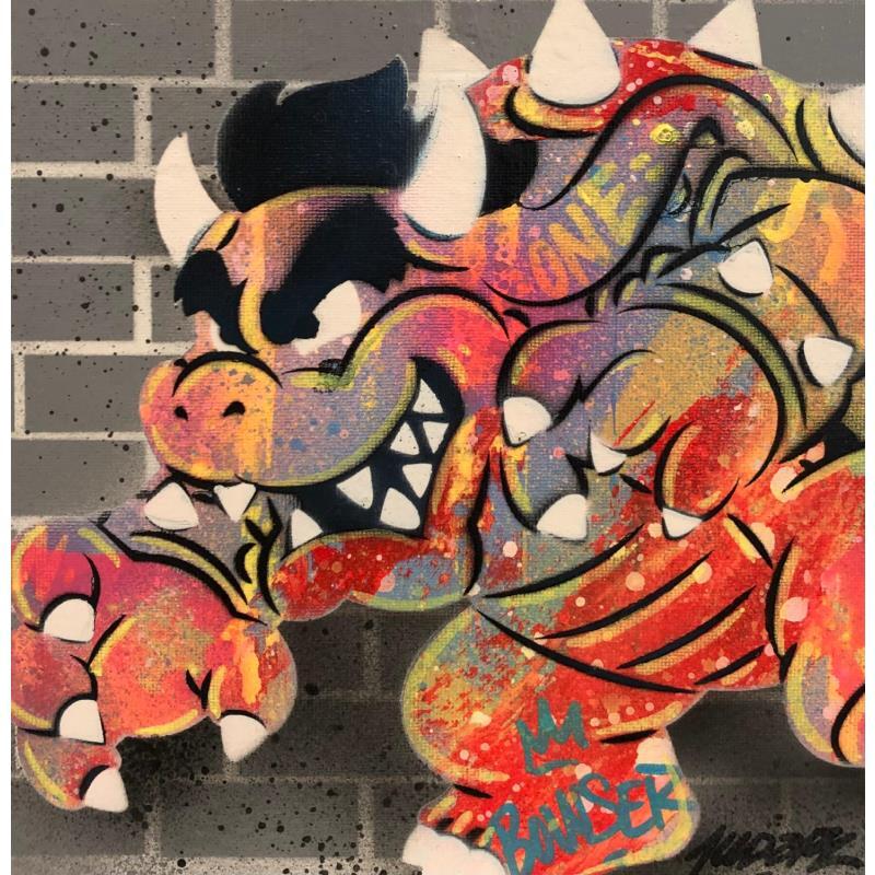 Painting Bowser by Kedarone | Painting Pop-art Pop icons Graffiti Posca