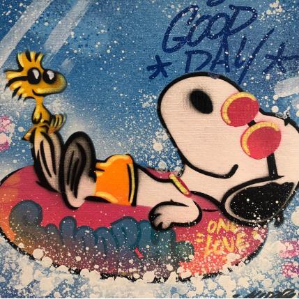 Painting Snoopy été by Kedarone | Painting Pop art Graffiti, Posca Pop icons
