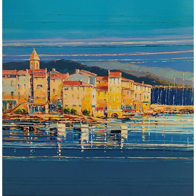 Painting Corse, Saint Florent by Corbière Liisa | Painting Figurative Oil Landscapes