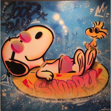 Peinture Snoopy Beach par Kedarone | Tableau Street Art Graffiti, Posca Icones Pop