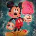 Gemälde Mickey ice cream von Kedarone | Gemälde Pop-Art Pop-Ikonen Graffiti Posca