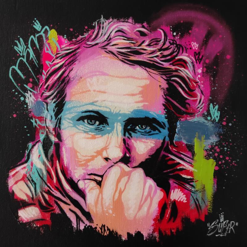 Gemälde Niki Lauda von Sufyr | Gemälde Street art Acryl, Graffiti Porträt