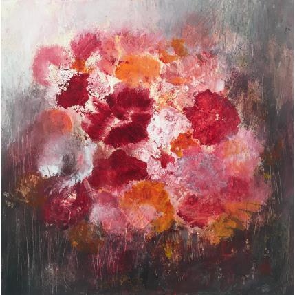 Peinture Valses des fleurs par Rocco Sophie | Tableau Art Singulier Acrylique Natures mortes