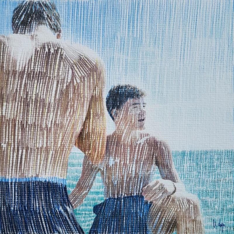 Gemälde Les garçons von Leger Vincent  | Gemälde Figurativ Alltagsszenen Acryl