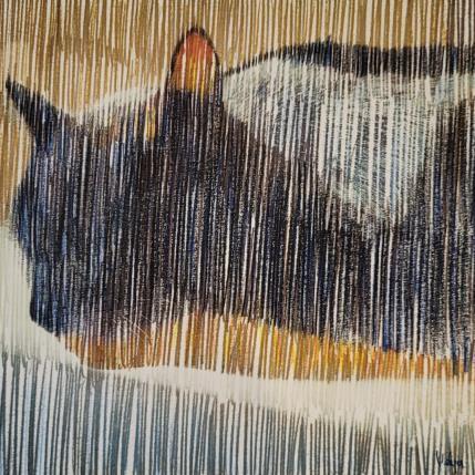 Gemälde Le chat von Leger Vincent  | Gemälde Figurativ Acryl Pop-Ikonen, Tiere