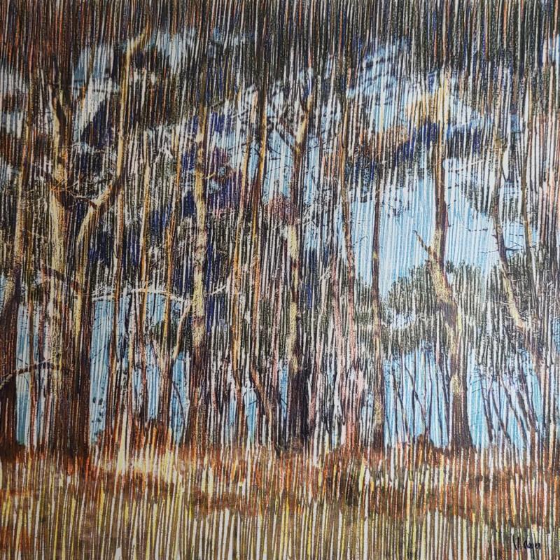 Gemälde La forêt von Leger Vincent  | Gemälde Figurativ Acryl Landschaften