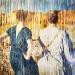 Gemälde Mère et fille von Leger Vincent  | Gemälde Figurativ Alltagsszenen Acryl