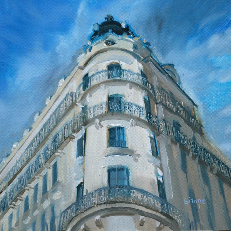 Painting Carlton - Lyon by Sirope Rémy | Painting Figurative Urban Architecture Oil