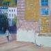 Peinture Visite dans le Vieux Lyon par Sirope Rémy | Tableau Figuratif Urbain Scènes de vie Architecture Huile