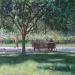 Gemälde Pause contemplative von Sirope Rémy | Gemälde Impressionismus Natur Alltagsszenen Öl