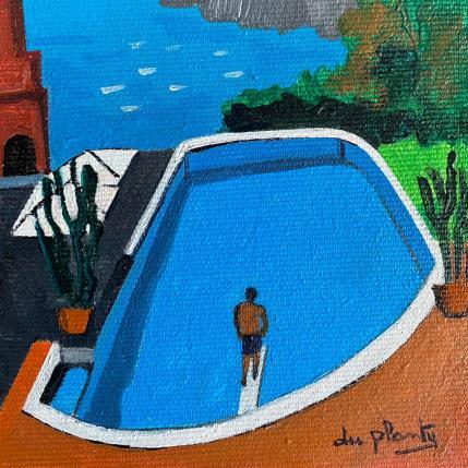 Painting La piscine  by Du Planty Anne | Painting Figurative Acrylic Life style, Marine