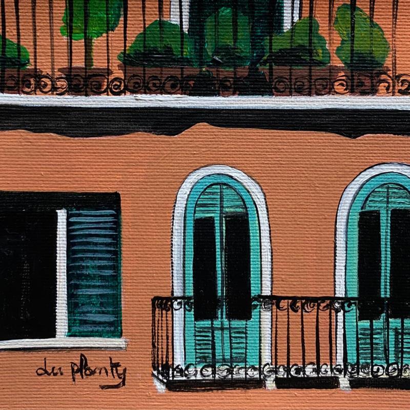 Painting Façade terracotta by Du Planty Anne | Painting Figurative Urban Acrylic