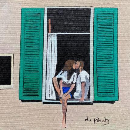 Painting Le Baiser by Du Planty Anne | Painting Figurative Acrylic Life style, Pop icons, Urban