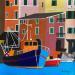 Gemälde Camogli von Du Planty Anne | Gemälde Figurativ Urban Marine Acryl