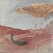Peinture L'ORA PIU' BELLA par Roma Gaia | Tableau Figuratif Marine Nature Minimaliste Sable