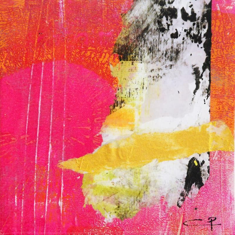 Painting Terrible orage by Pacaud Christine | Painting Abstract Mixed Minimalist