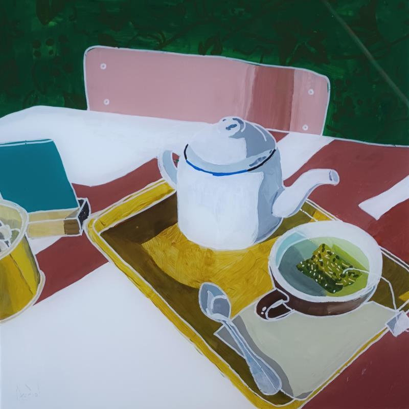 Peinture Le thé vert de la gare par Auriol Philippe | Tableau Figuratif Natures mortes Plexiglas Acrylique