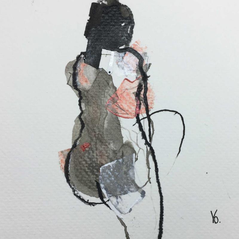 Painting penser a l'après  by YO | Painting Figurative Nude Ink