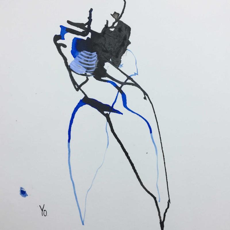 Painting pour que tu me reviennes  by YO | Painting Figurative Nude Ink