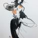 Gemälde j'attendrais  von YO | Gemälde Figurativ Akt Tinte