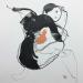 Gemälde mes envies  von YO | Gemälde Figurativ Akt Tinte