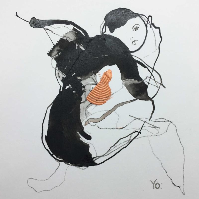Gemälde mes envies  von YO | Gemälde Figurativ Tinte Akt, Pop-Ikonen