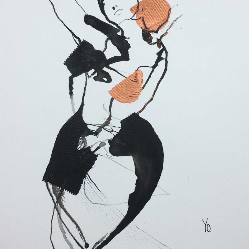 Painting ta muse 3 by YO | Painting Figurative Ink Nude