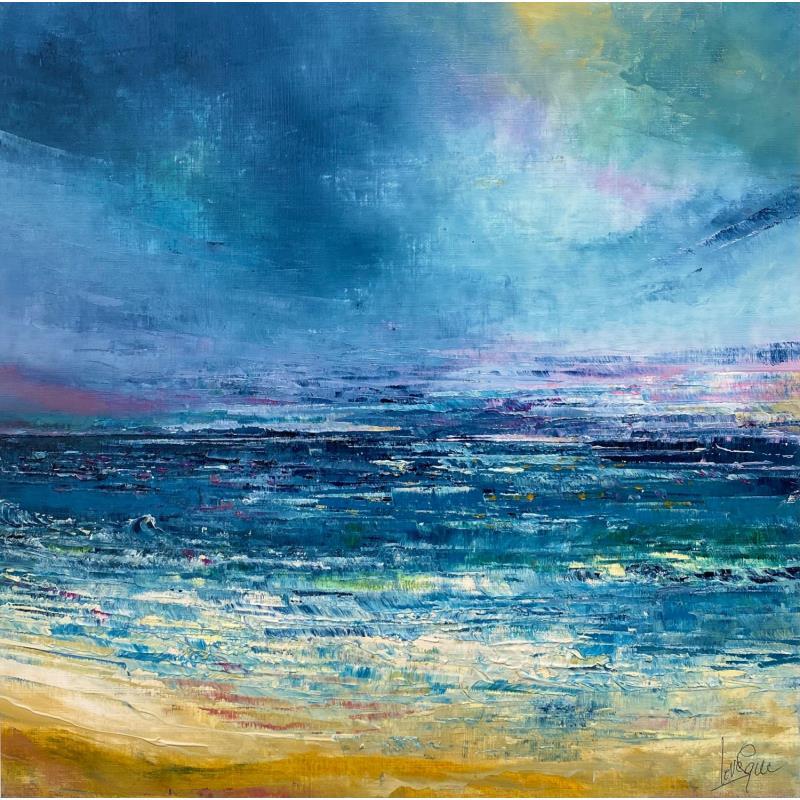Painting L'enchantement marin by Levesque Emmanuelle | Painting Figurative Landscapes Marine Oil