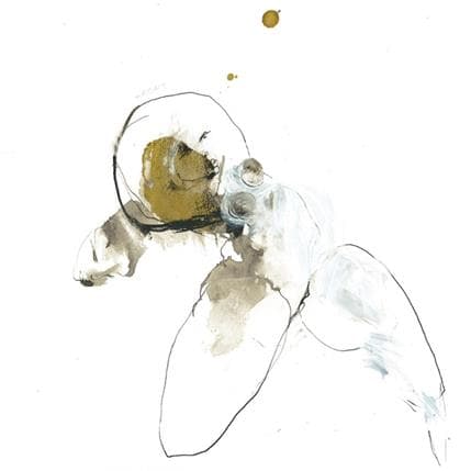 Peinture Nu 23 par Pagny Corine | Tableau Figuratif noir & blanc, nu