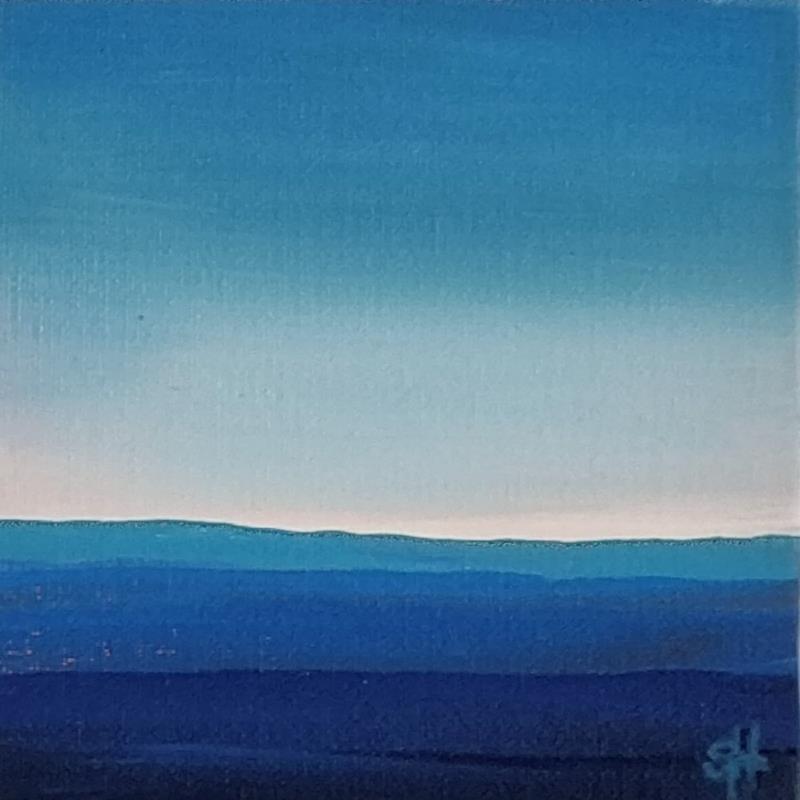 Painting A BLUE ONE by Herz Svenja | Painting Abstract Acrylic Landscapes