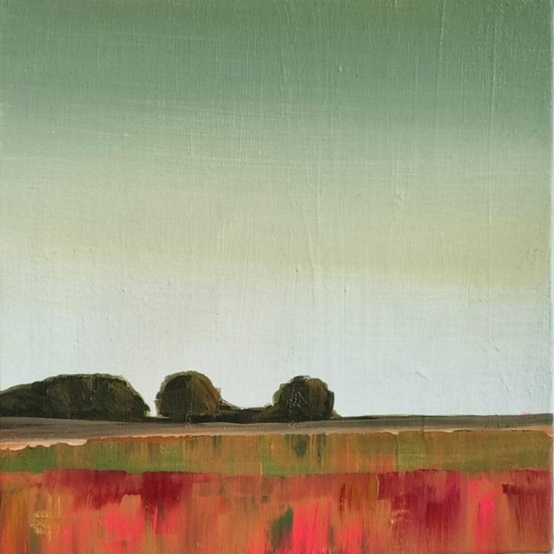 Painting MOODY GREENS by Herz Svenja | Painting Abstract Acrylic Landscapes, Pop icons