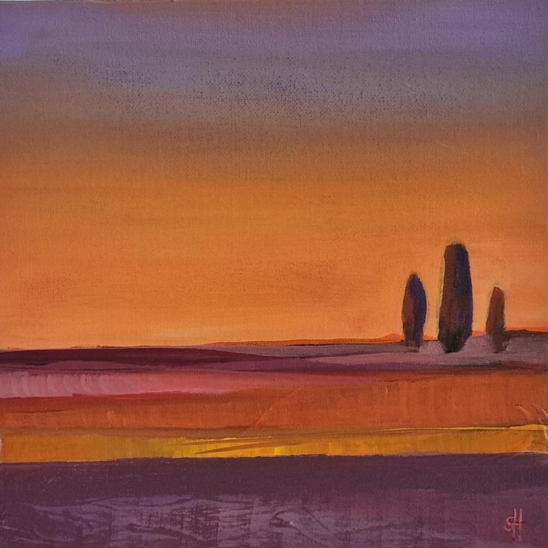 Painting TUSCANY by Herz Svenja | Painting Abstract Landscapes Acrylic