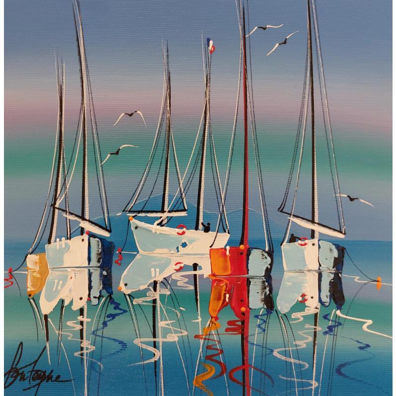 Painting en mer au repos by Fonteyne David | Painting Figurative
