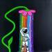 Gemälde Rainbow shower von Elly | Gemälde Pop-Art Alltagsszenen Acryl Posca