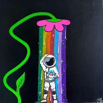 Gemälde Rainbow shower von Elly | Gemälde Pop-Art Acryl, Posca Alltagsszenen