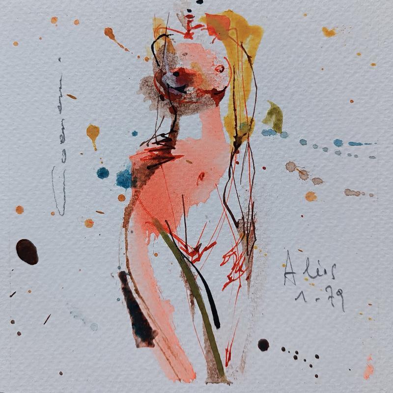 Painting Ale´os - 1 - 79 by Goessens Didier | Painting Figurative Nude Watercolor Acrylic