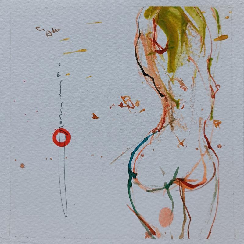 Painting Onycios - 01 - 12 by Goessens Didier | Painting Figurative Nude Watercolor Acrylic