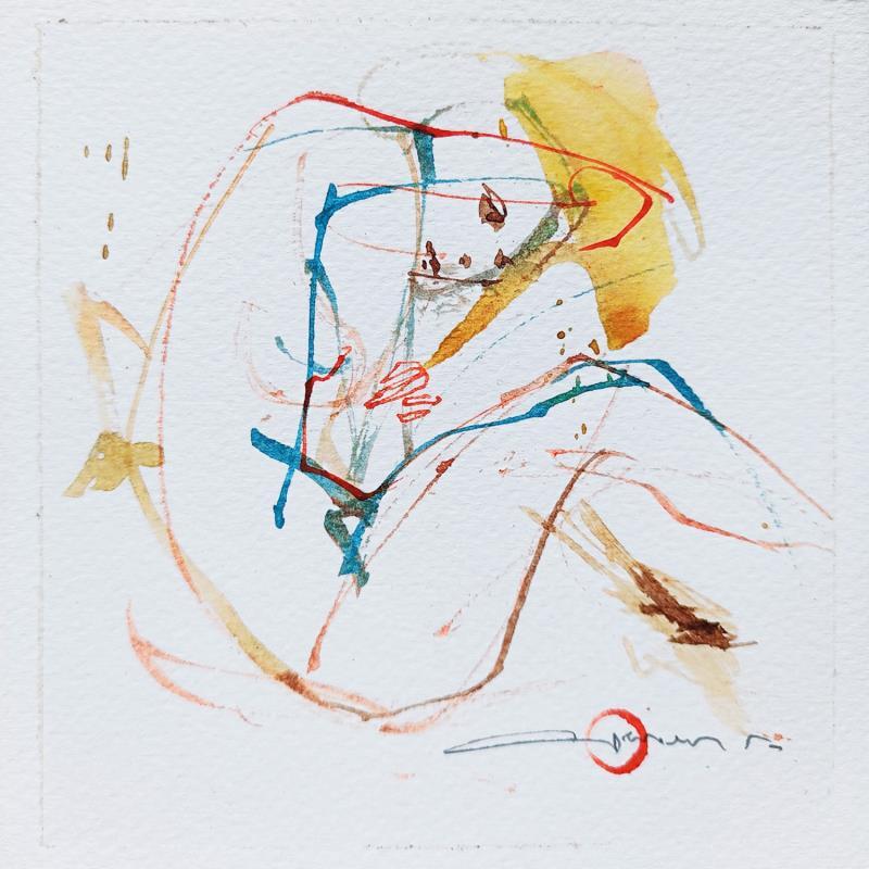 Painting Onycios - 01 - 05 by Goessens Didier | Painting Figurative Watercolor Nude