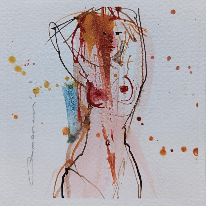 Painting Manos - 01 - 39 by Goessens Didier | Painting Figurative Nude Watercolor Acrylic