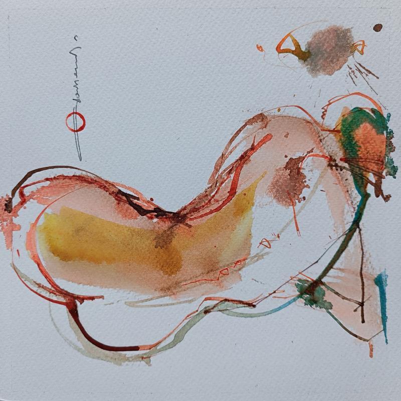 Painting Onycios - 02 - 21 by Goessens Didier | Painting Figurative Nude Watercolor Acrylic