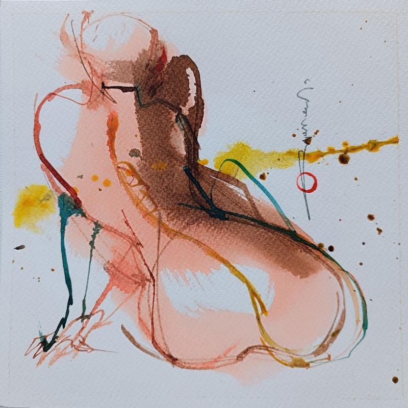 Painting Onycios - 02 - 20 by Goessens Didier | Painting Figurative Nude Watercolor Acrylic