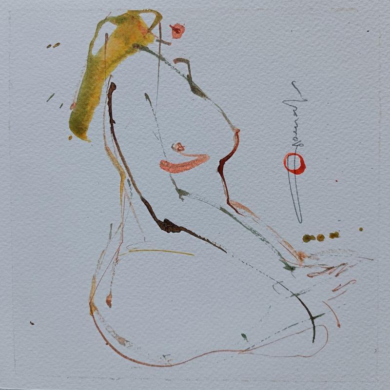 Painting Onycios - 02 - 07 by Goessens Didier | Painting Figurative Nude Watercolor Acrylic