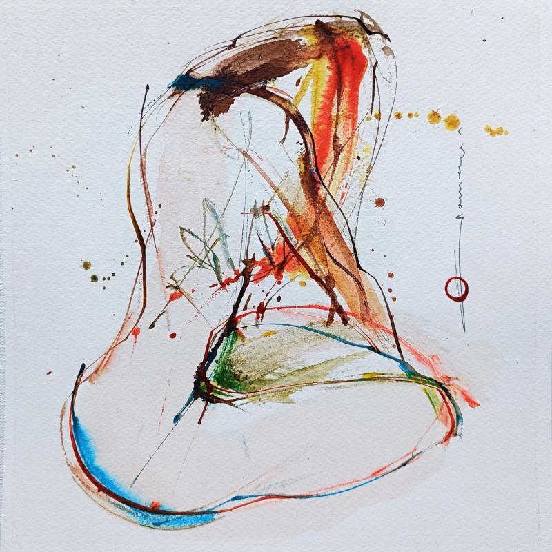 Painting Onycios - 03 - 20 by Goessens Didier | Painting Figurative Acrylic, Watercolor Nude