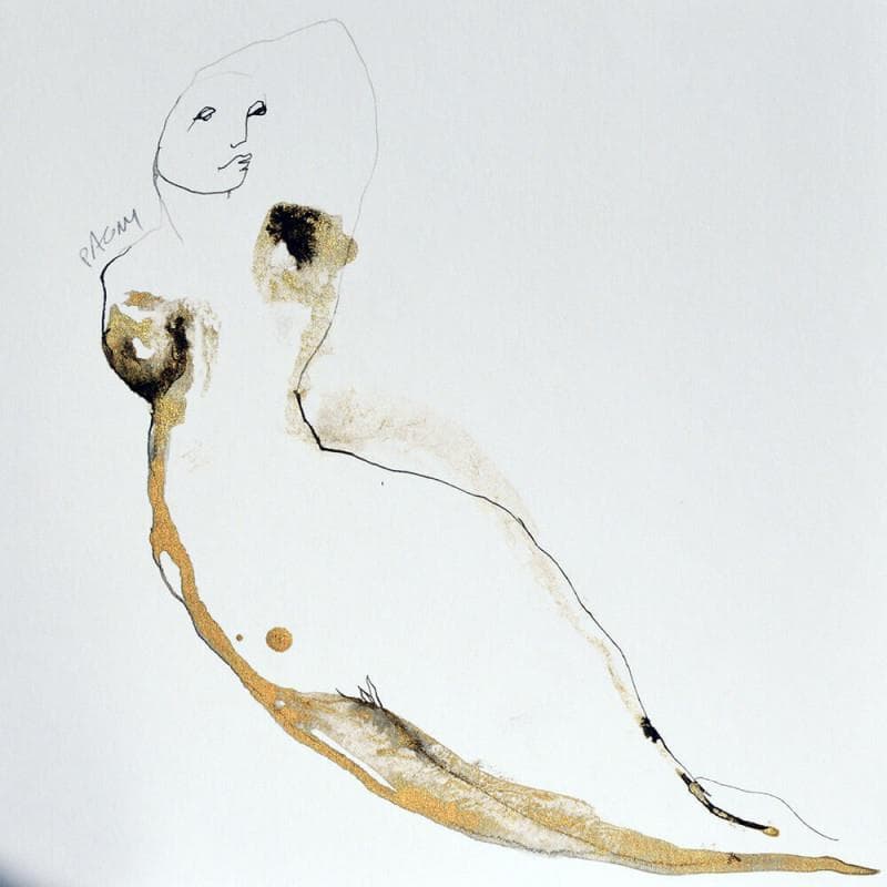 Painting Nu 622 by Pagny Corine | Painting Figurative Nude