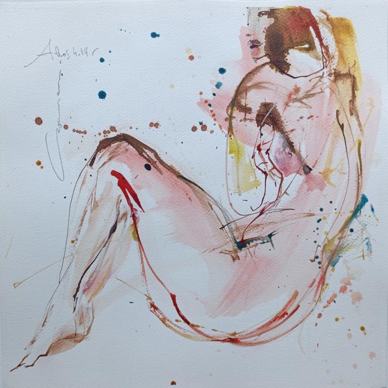 Painting Ale´os - 04 - 44 by Goessens Didier | Painting Figurative Nude Watercolor Acrylic