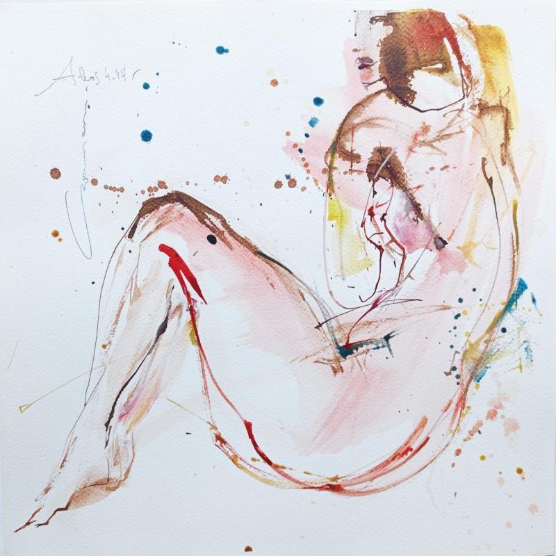 Painting Ale´os - 04 - 44 by Goessens Didier | Painting Figurative Acrylic, Watercolor Nude