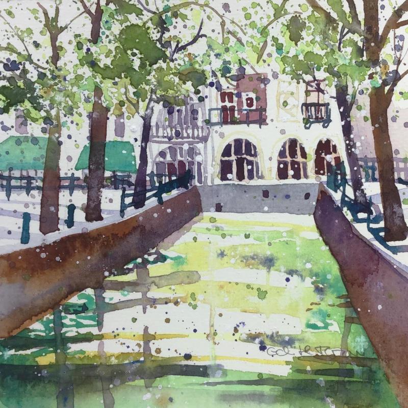 Painting NO.  23131  THE HAGUE HOUTWEG by Thurnherr Edith | Painting Figurative Watercolor Urban