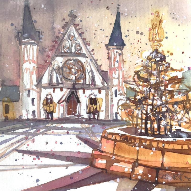 Painting NO.  23133  THE HAGUE  BINNENHOF by Thurnherr Edith | Painting Figurative Watercolor Urban