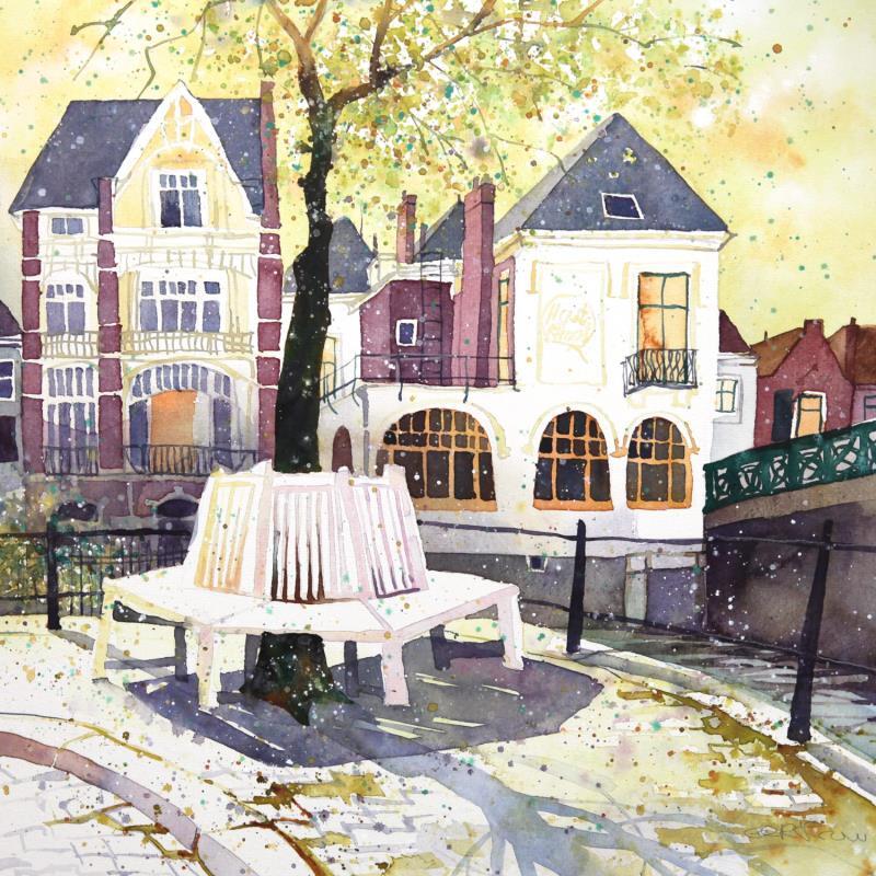 Painting NO.  2397  THE HAGUE  SMIDSWATER by Thurnherr Edith | Painting Figurative Watercolor Urban