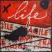Painting Fragile life (rouge) by Costa Sophie | Painting Pop-art Society Acrylic Gluing Posca Upcycling